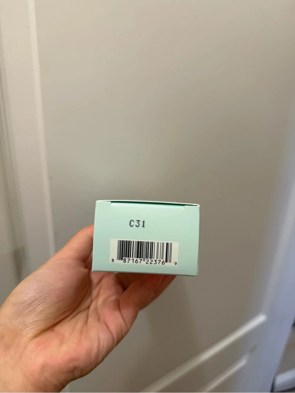 Estee Lauder Mint Green Branded Skincare Box with Gold Logo Accent